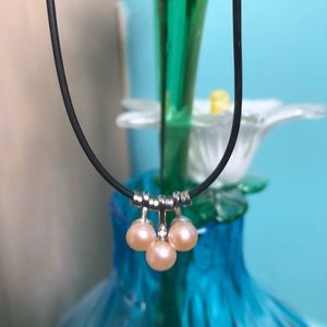 NWOT Real Pink Pearl Necklace